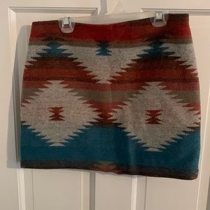Retro wool mini skirt